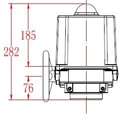 PSQ角行程執(zhí)行機構外形尺寸