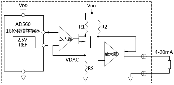增加一級電流轉(zhuǎn)換電路，將電流源輸出改為低端輸出