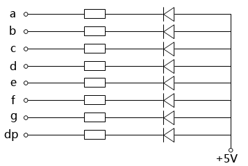 共陽極數(shù)碼管 共陽極數(shù)碼管