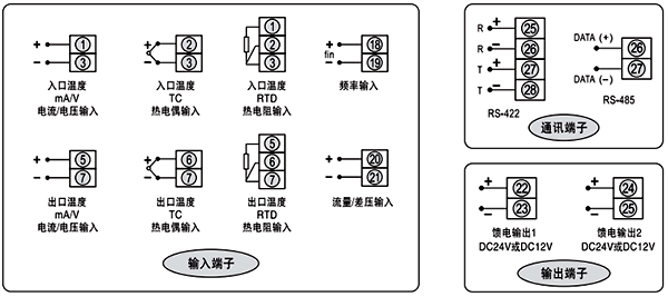 液晶熱量積算儀接線(xiàn)圖