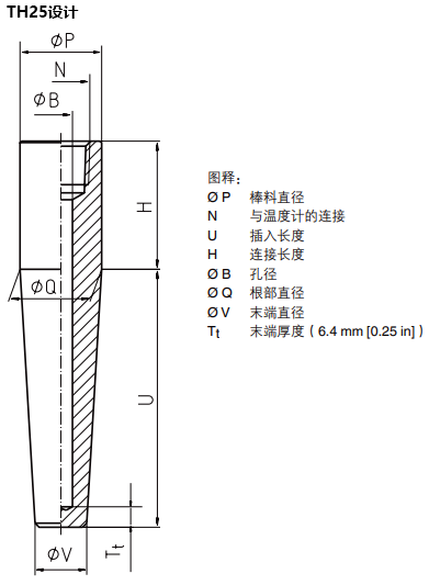 焊接式溫度計套管結(jié)構圖